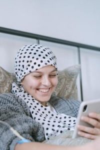 smiling chemotherapy patient